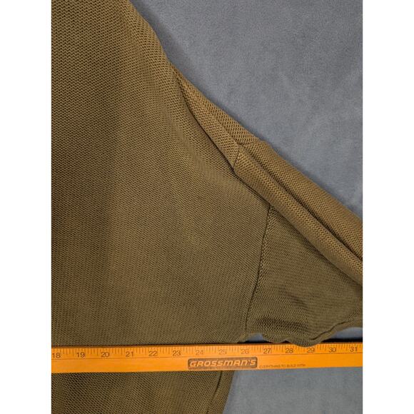 Lands End Sweater Men XL Brown Henley Shawl 90s Pullover USA - Picture 10 of 11